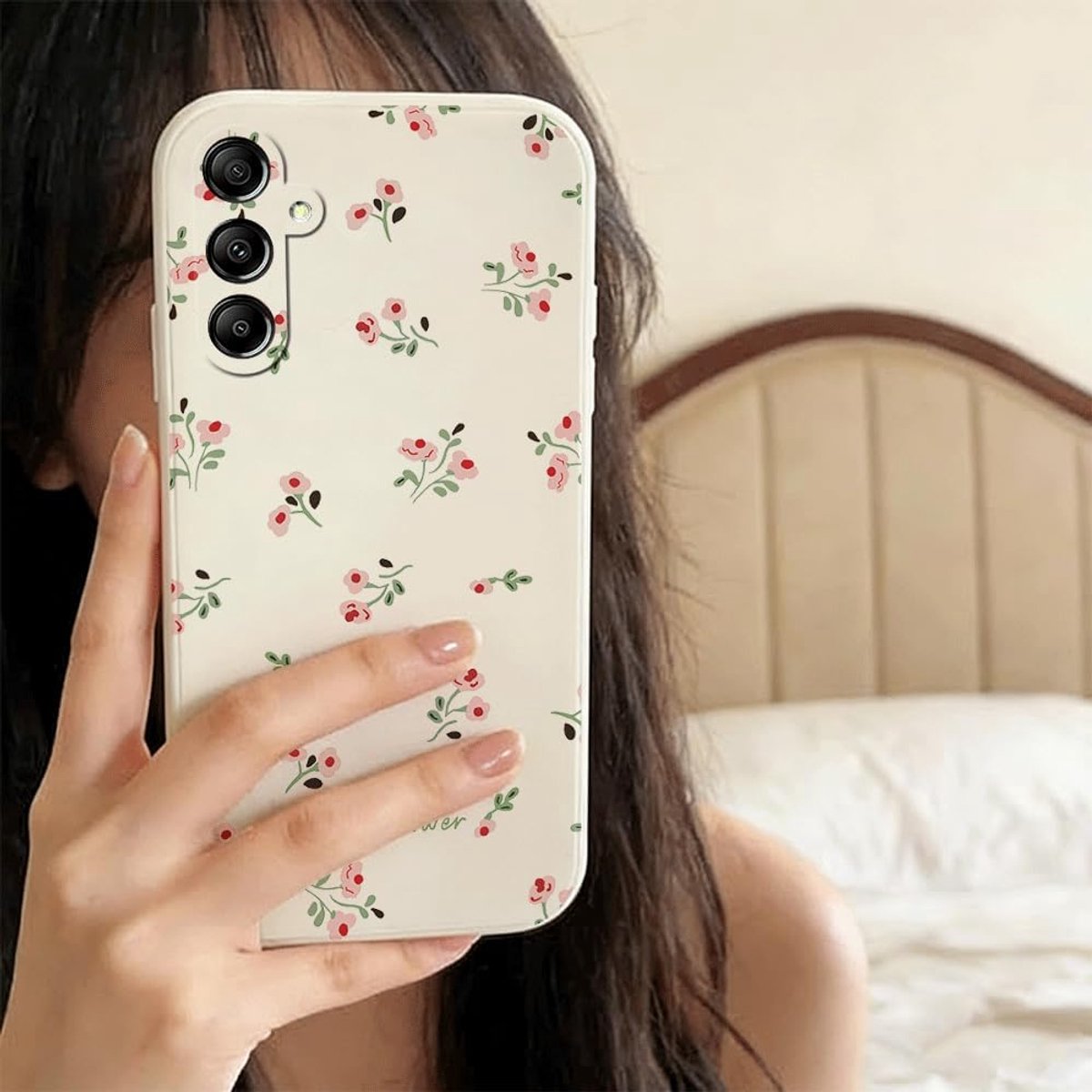 Compatibel met Samsung Galaxy A16 Zachte Telefoonhoes van TPU en Silicone met Aromatische Kleine Bloemen