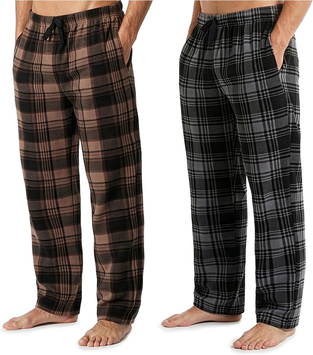 Trend Pyjamabroek voor heren en tieners, 2 stuks, pyjamabroek, loungewear & nachtkleding, geruite broek, cadeau voor mannen