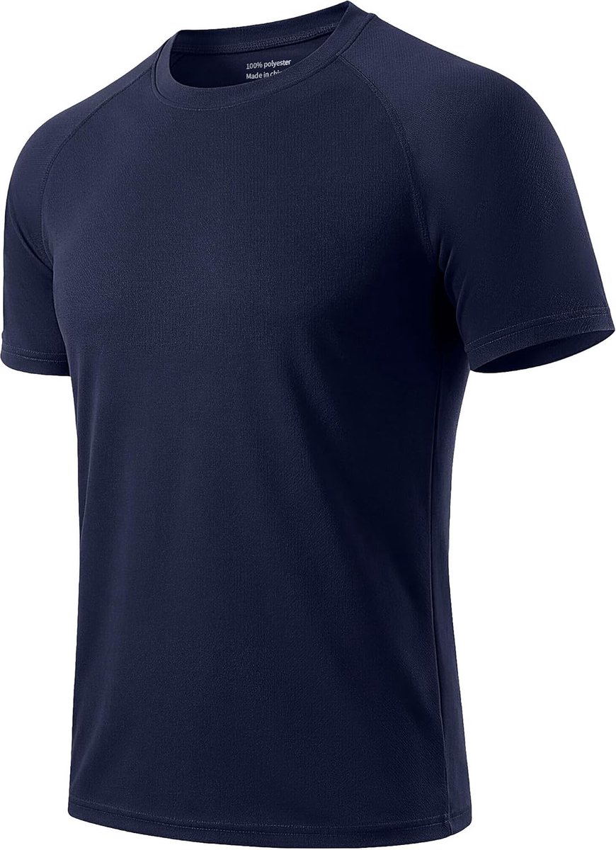 T-shirts voor heren, 3 of 5 stuks, korte mouwen, sneldrogend en ademend, voor hardlopen en sportschool