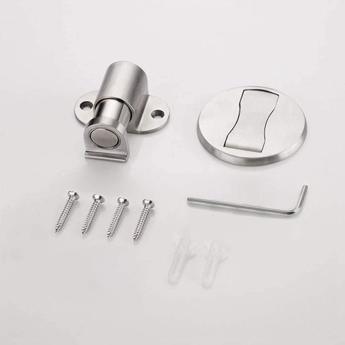 Magnetische Deurstopper Heavy Duty - Vloergemonteerd - 1 stuk - Roestvrijstaal
