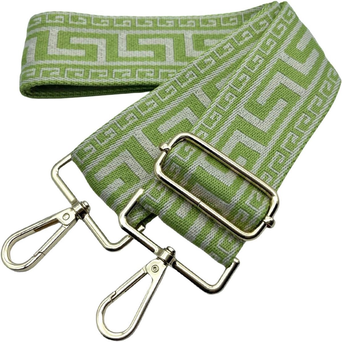 Tasriemen om te wisselen, tasriemen, breed, 5 cm, verstelbare schouderriem voor tas met gouden karabijnhaak, schouderriem, schouderriem voor dames, handtassen, crossbody doe-het-zelf (lichtgroen) 8