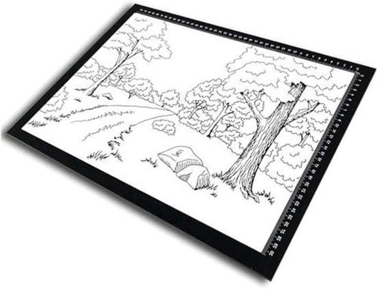 Draagbare Lichtbak - Tracing Pad LED Tekentafel - Tekenen en Schetsen - 10 Niveaus Instelbare Helderheid - A3 Formaat - Wit