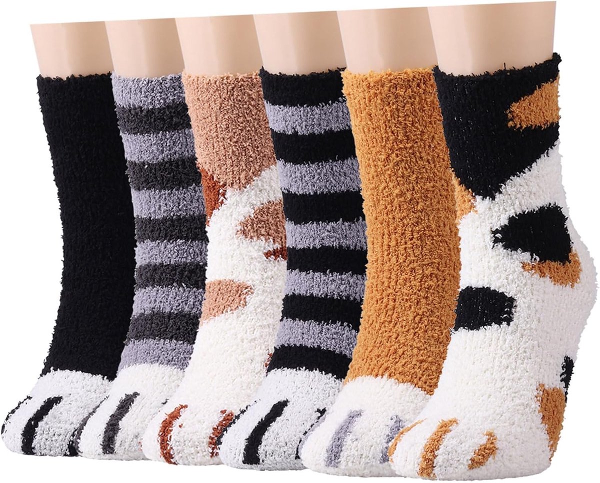 Ninfee Knuffelsokken voor dames, maat 36-42, winter, warme, wollige