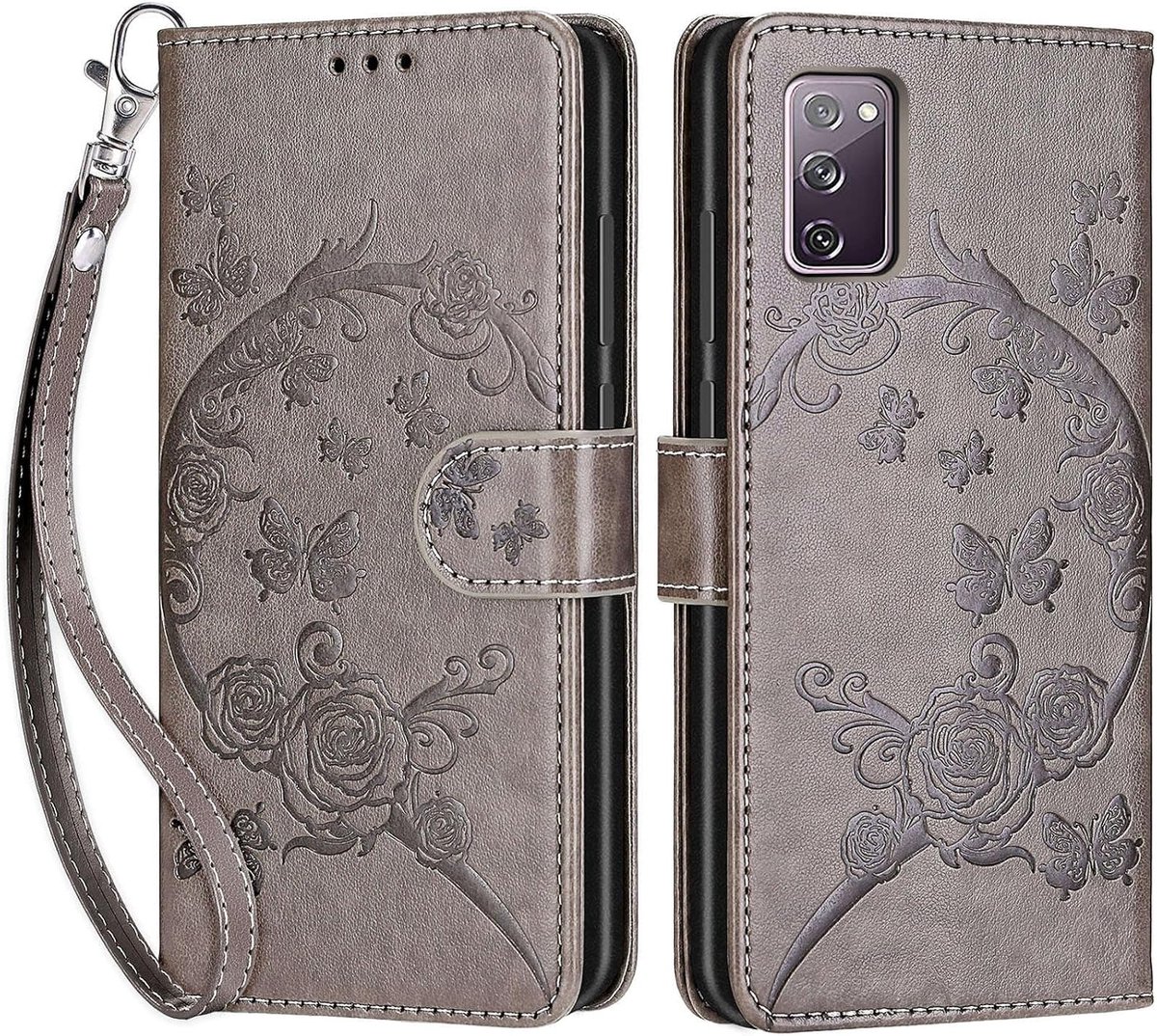 Portemonnee Telefoonhoes voor Samsung Galaxy S20 FE Grijs