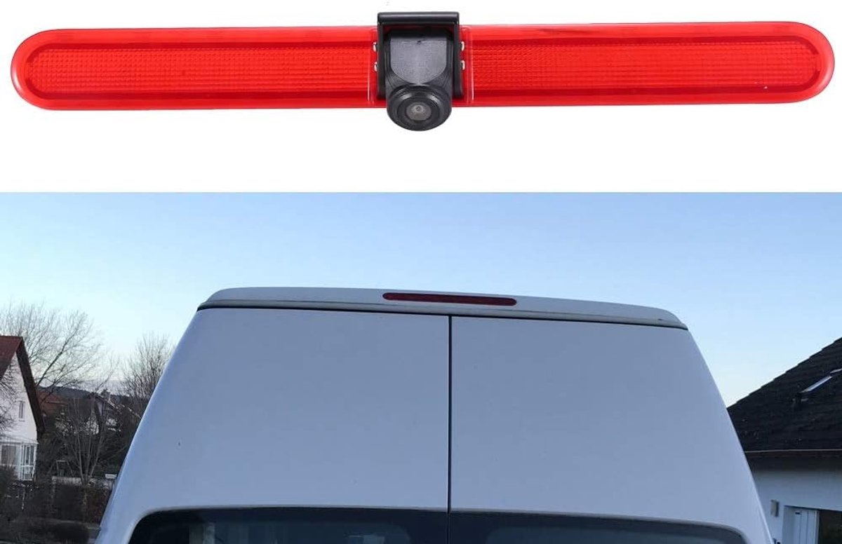 Achteruitrijcamera Transporter met remlicht remlicht, HD nachtzicht auto achteruitrijcamera voor VW T5 Multivan Caravelle hoog dak/T6 met hoog dak /T5 Camper/Lupo 6Xj/Seat Arosa/Transporter
