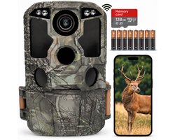 Koocare® Wildcamera Pro Complete Set – 8K Ultra HD & 84MP – Wildcamera met Nachtzicht en WiFi – Bluetooth – No-Glow Nachtcamera voor Buiten – IP67 Waterdicht – Incl. 128GB SD-kaart – Nederlandse App & Handleiding – Model 2026