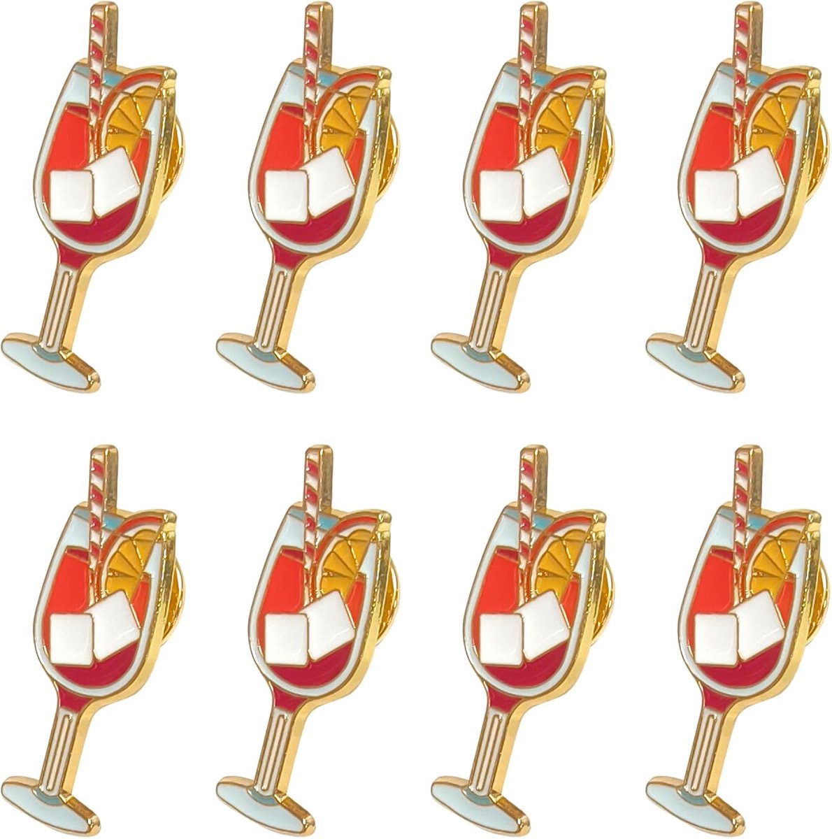 8 Emaille Pins Drankjes Voor Jas Tas Rugzak En Pet