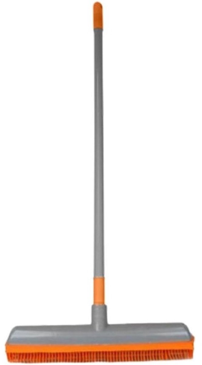 Rubberen Bezem met Telescopische Steel en Wateraftrekrand - 33 cm - Verstelbaar 80-140 cm