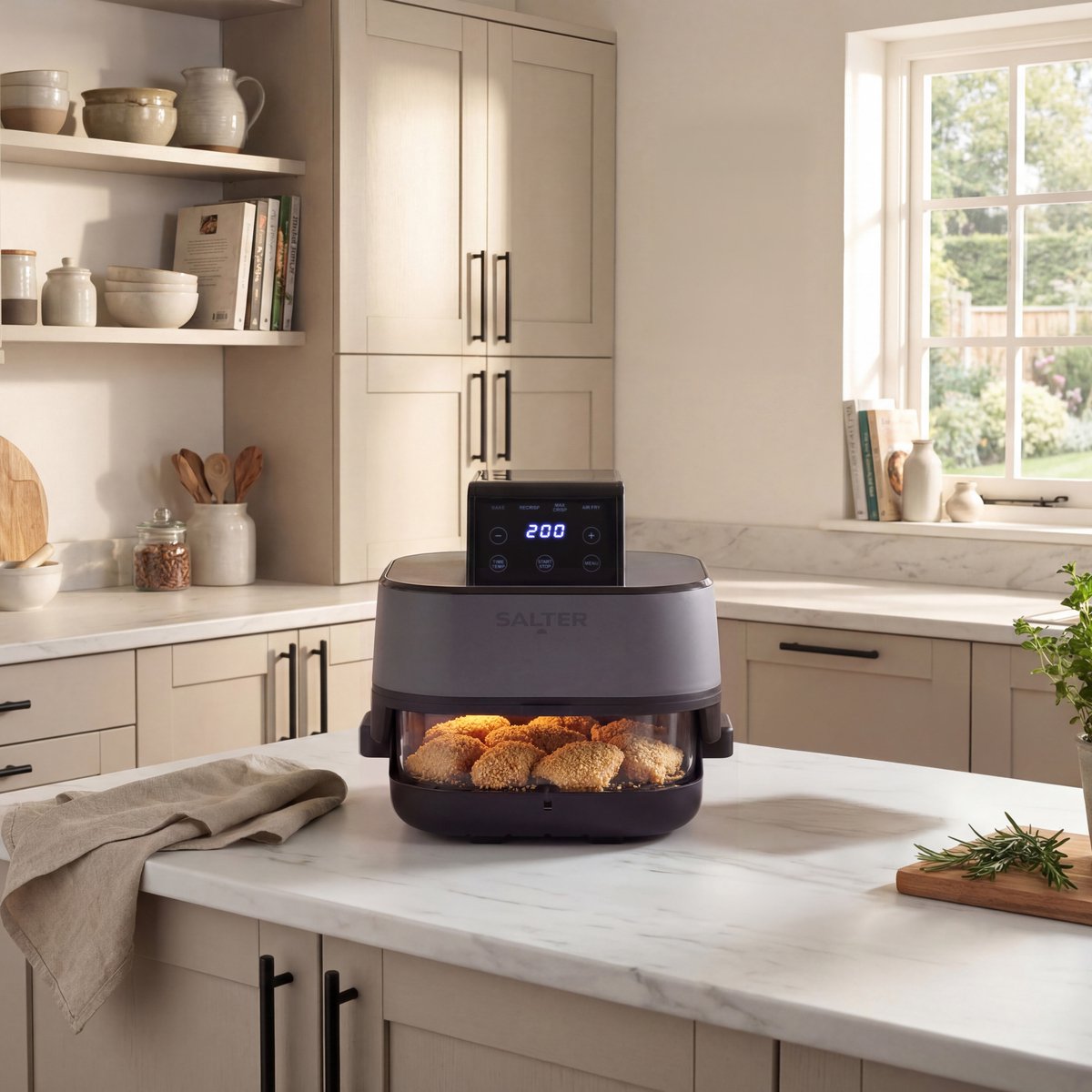 Salter Crisp & Go Draagbare Airfryer met Dubbele Lade - afbeelding 2