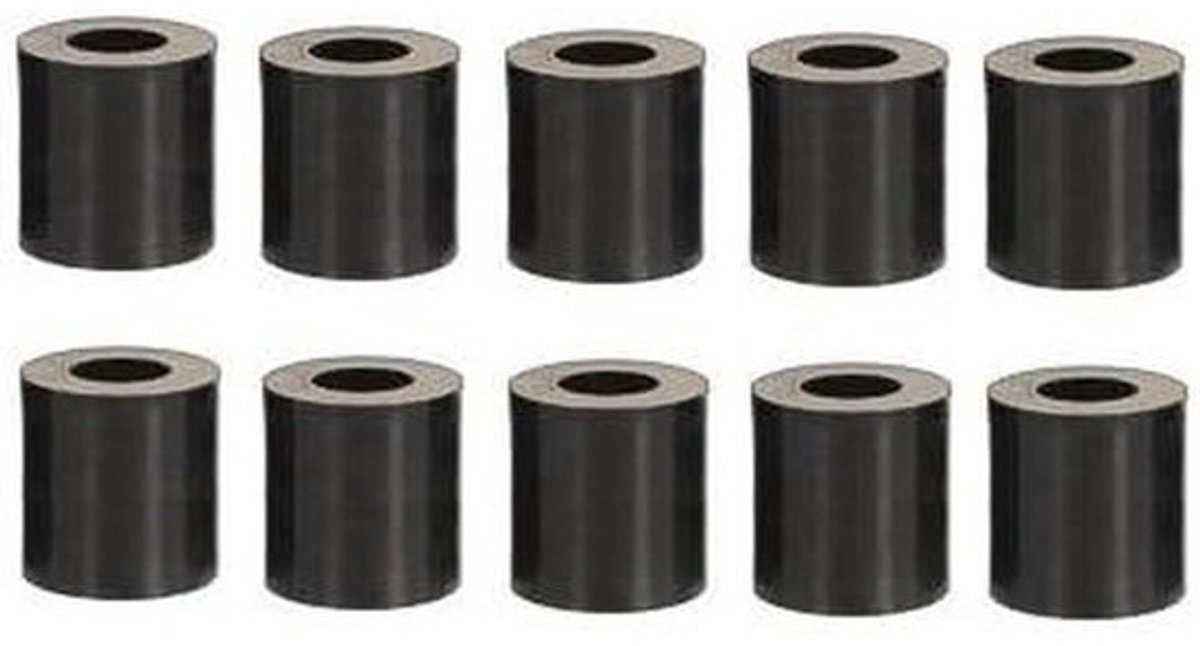 Afstandshulzen Zwart Kunststof voor M6 Schroeven 15mm Lengte (10 Stuks)