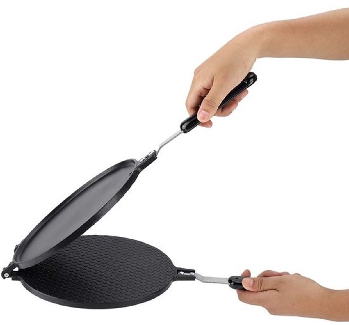 Dubbelzijdige Wafel Kegel Maker voor Gasfornuis - Non-stick Ijshoorntjes Pan voor Thuisgebruik