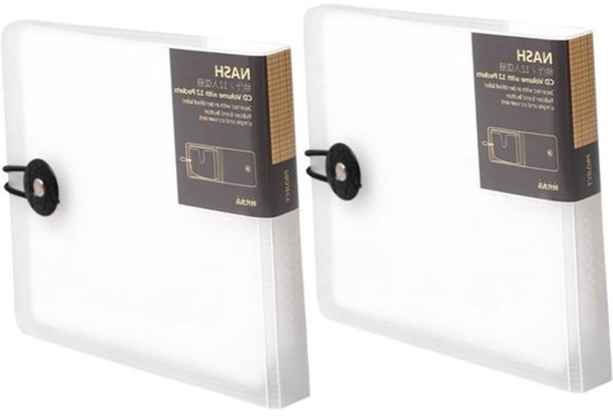 Cd Opbergtas - Dvd Beschermhoes - Schijven Opbergen - Buckle Design - 14x15.6CM - Wit