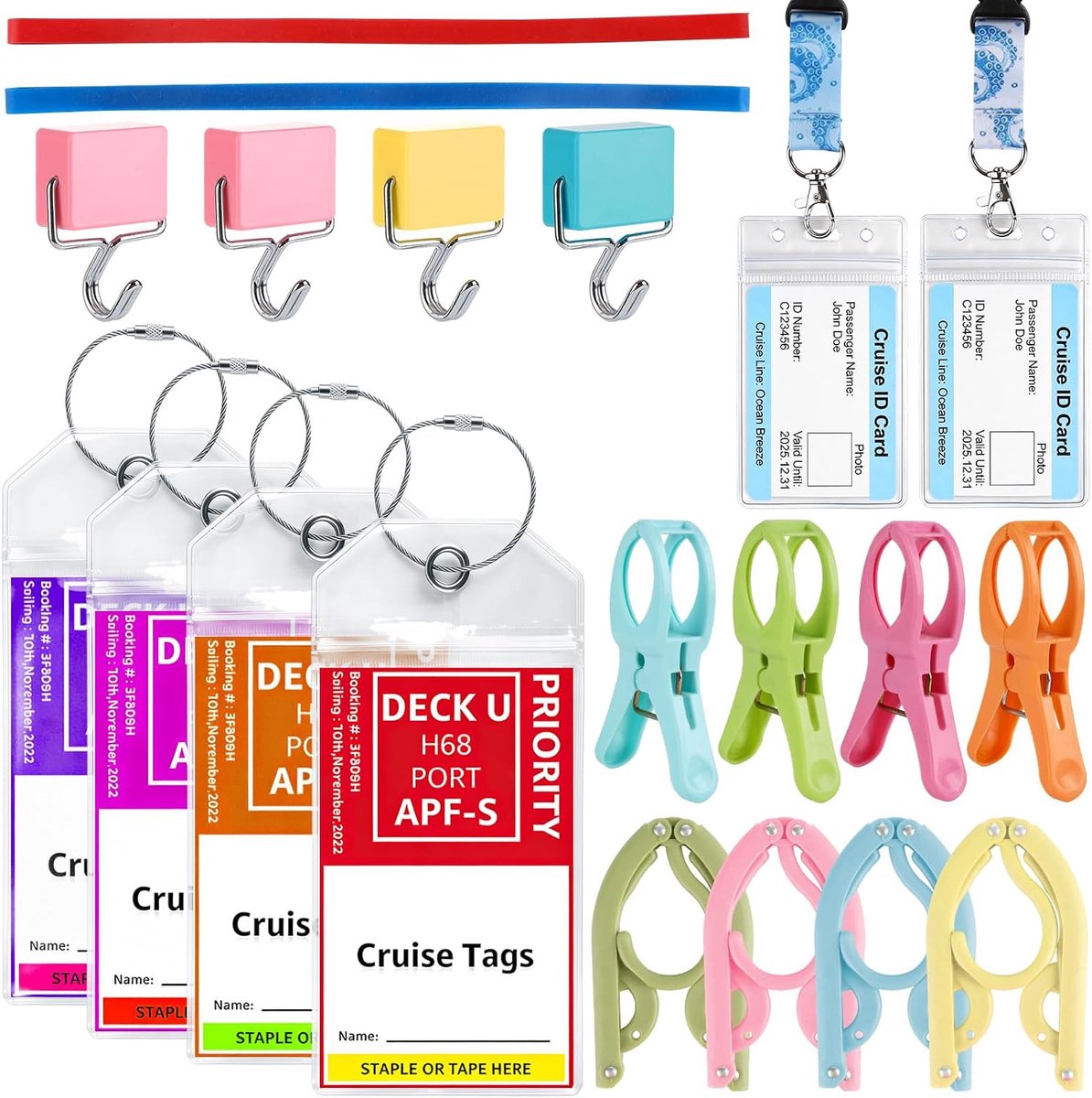 XXL kofferhanger set - bagagelabel - magneethaken - alles voor een georganiseerde reis - ShopVlot