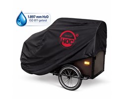 CUHOC Red Label Bakfietshoes - Bakfiets Hoes tot 230 cm - 210D Oxford - Met Huif - Geschikt voor Urban Arrow, Lovens en Kleinere Bakfietsen - Regenhoes Bakfiets