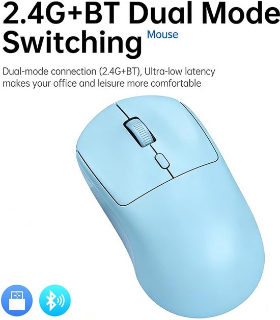 draadloos, Bluetooth Muis, Draadloze Muis met 800/1200/1600 instelbare DPI, Draagbare 2,4 GHz USB Draadloze Muis, Ergonomische Computer Muis, Voor Laptop PC, iOS, Android, iPad, Windows — afbeelding 2