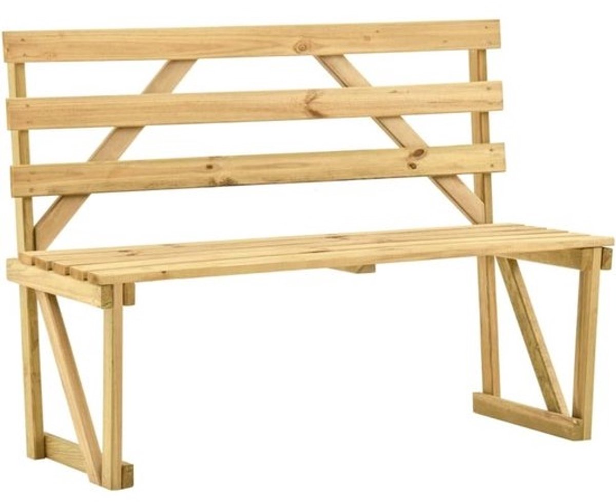 Houten Tuinbank 120 cm - Gemaakt van Weerbestendig Grenenhout