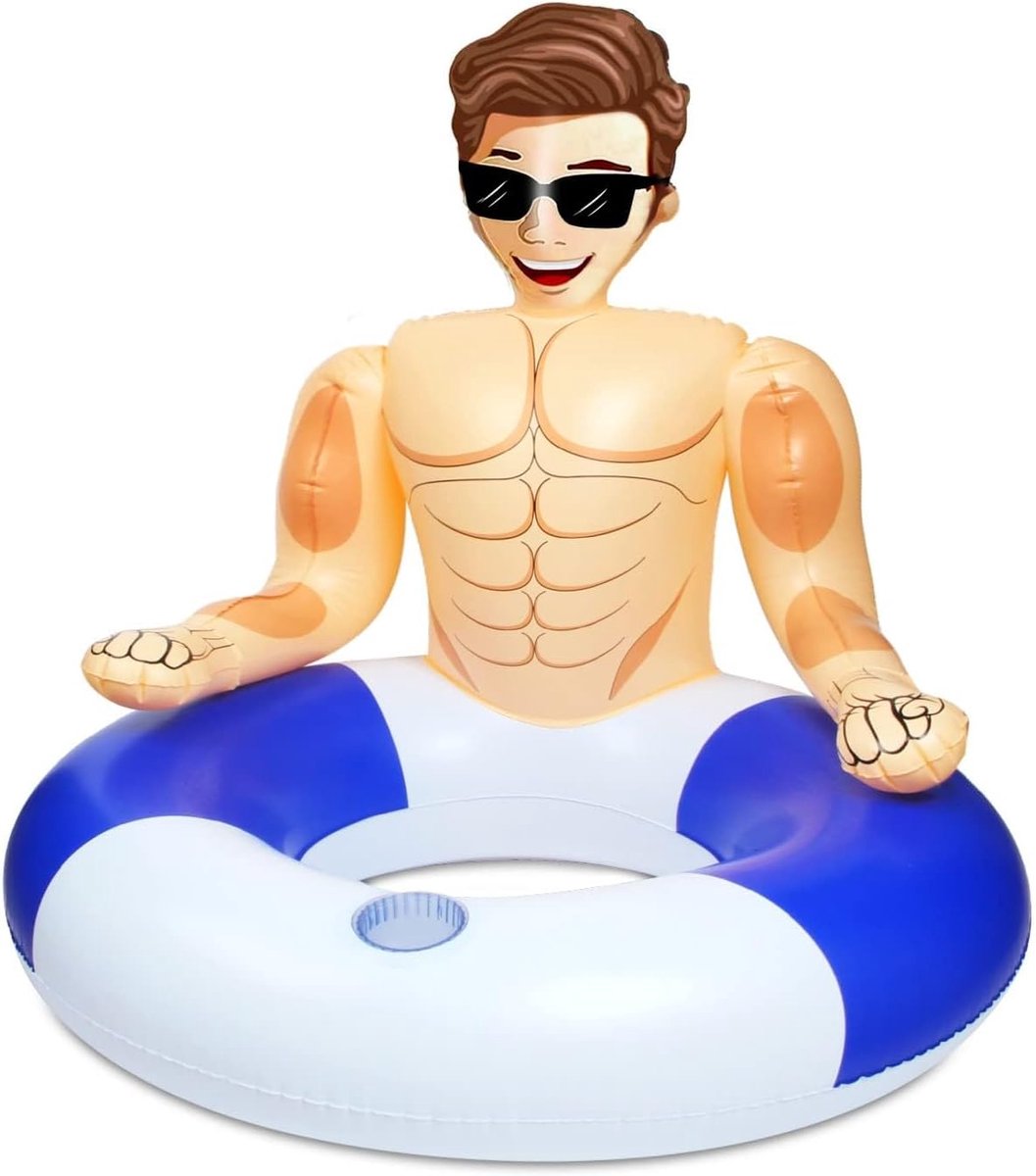 Inflatables Opblaasbaar zwembadspeelgoed, zwemring voor kinderen, opblaasbare vlot voor volwassenen, strandfeest en zwemring voor volwassenen en reddingszwemmers