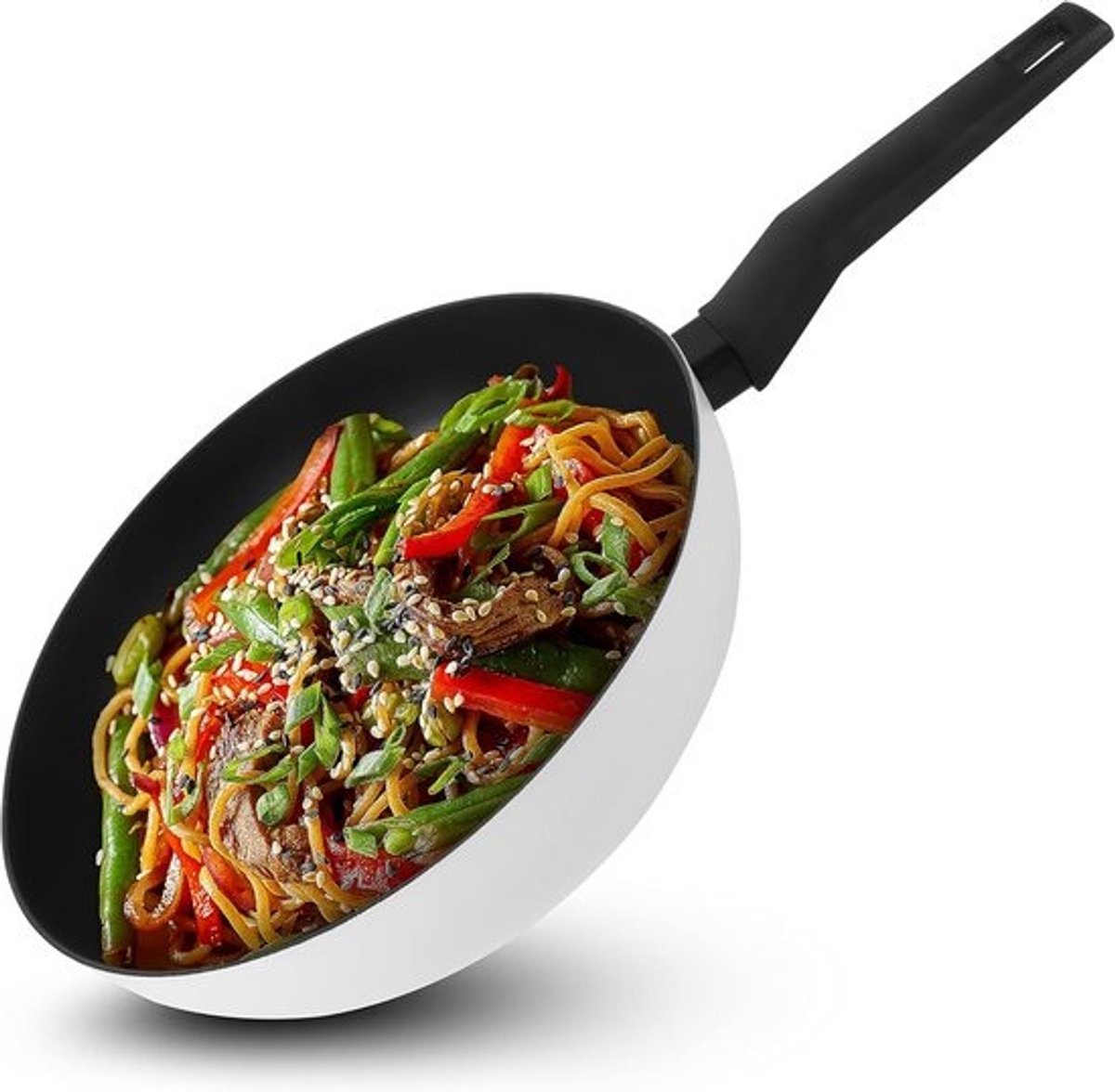 Wokpan 30 cm van 90% gerecycled aluminium - Ergonomische Anti-aanbak Wok