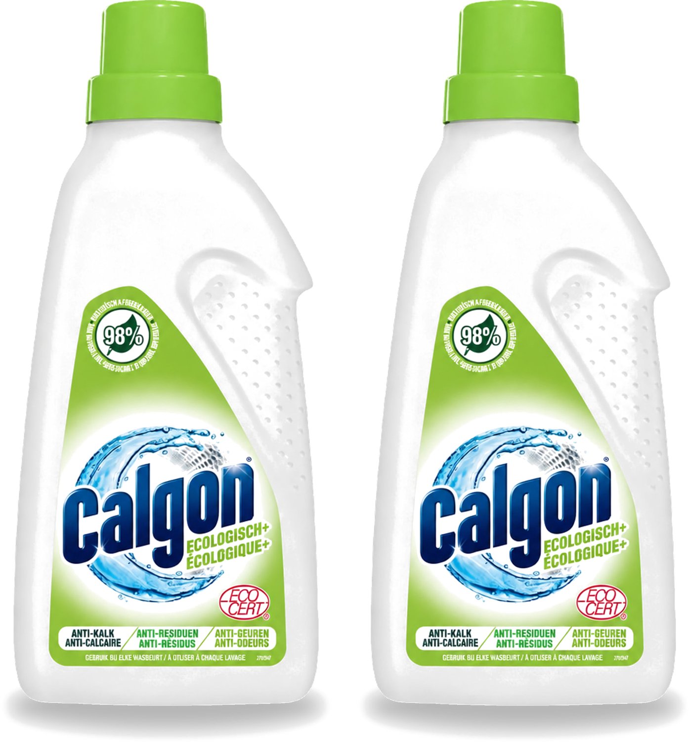 2 x Calgon - Wasmachinereiniger - Gel - 750ml - 15 Wasbeurten - Voordeelverpakking - 2 stuks