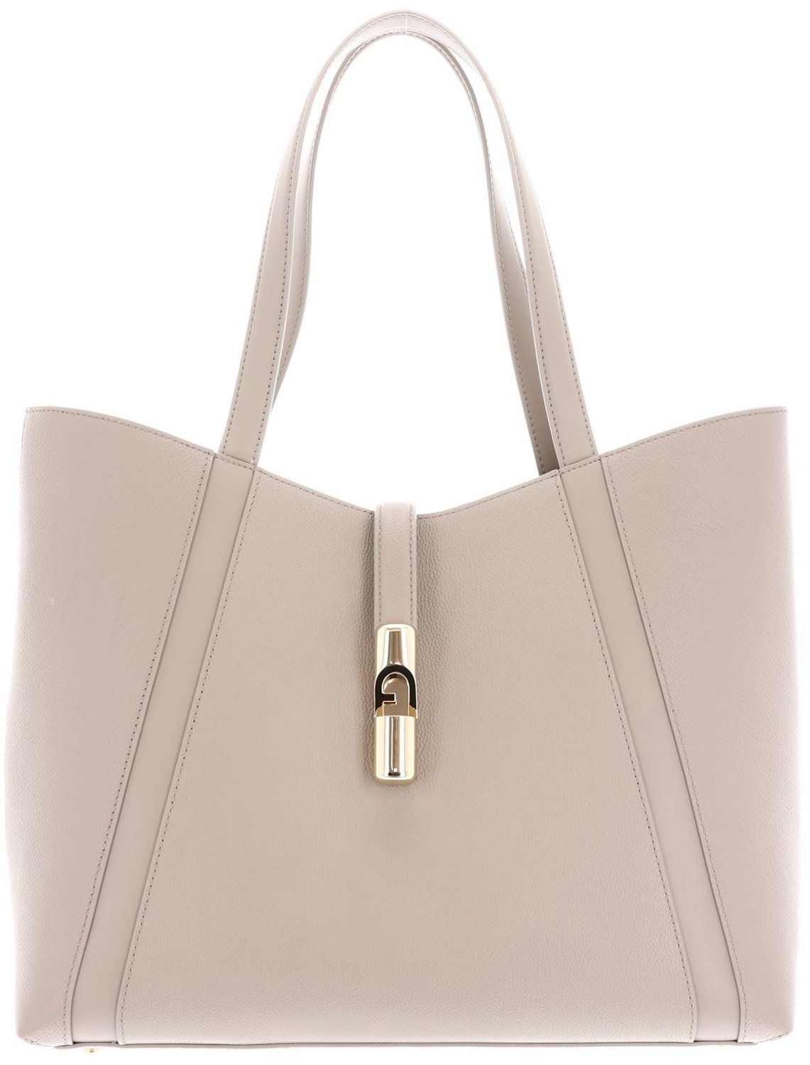FURLA Leren shopper Goccia Tote Linen Taupe