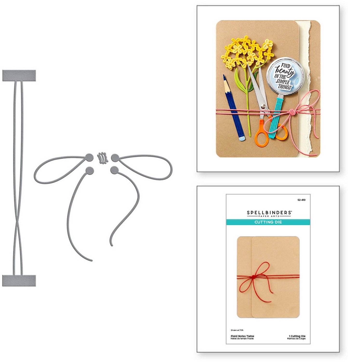 Spellbinders Snijmallen - Field Notes Twine - 6 st.