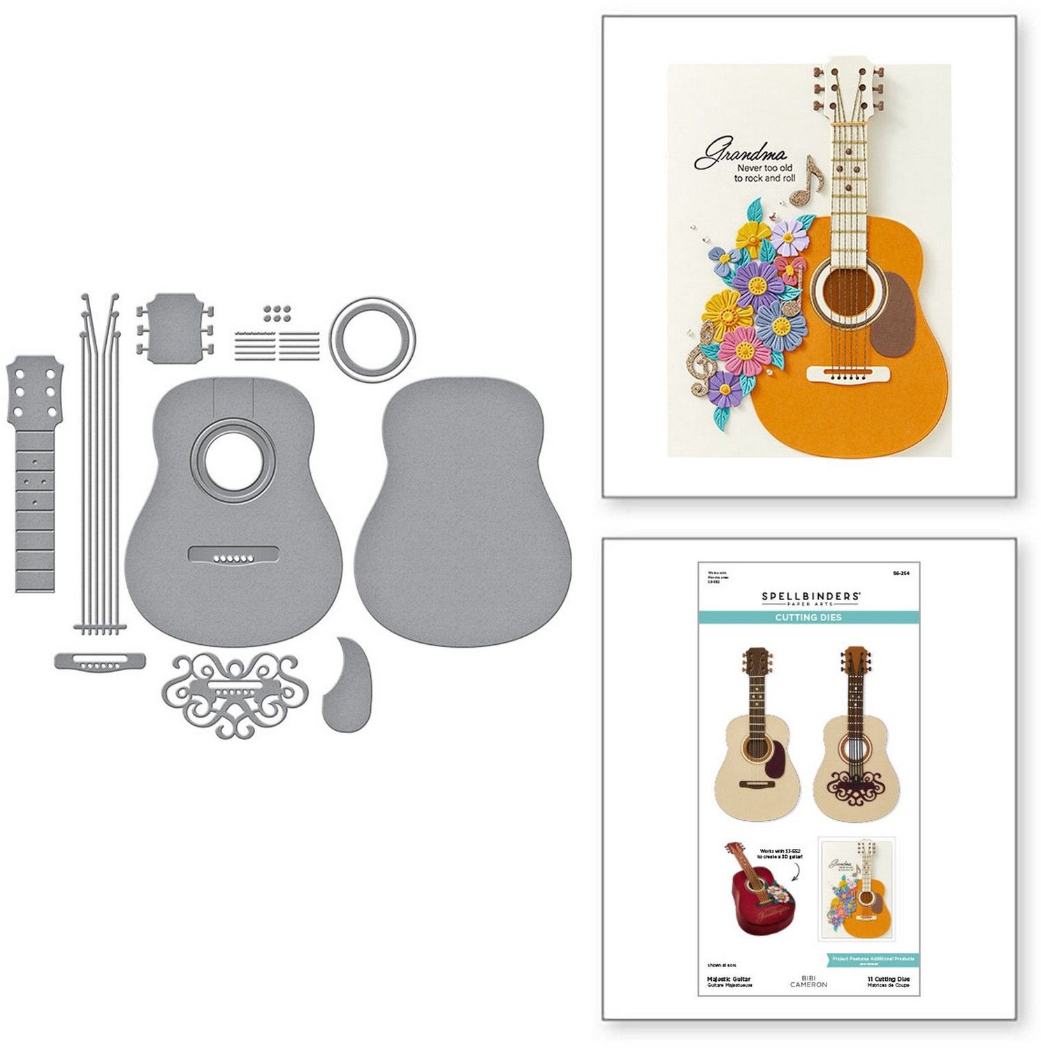 Spellbinders Snijmallen - Majestic Guitar - 11 st.