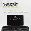 Zwart LED-scherm van de VirtuFit TR100i toont tijd, snelheid, afstand, calorieën en hartslag.