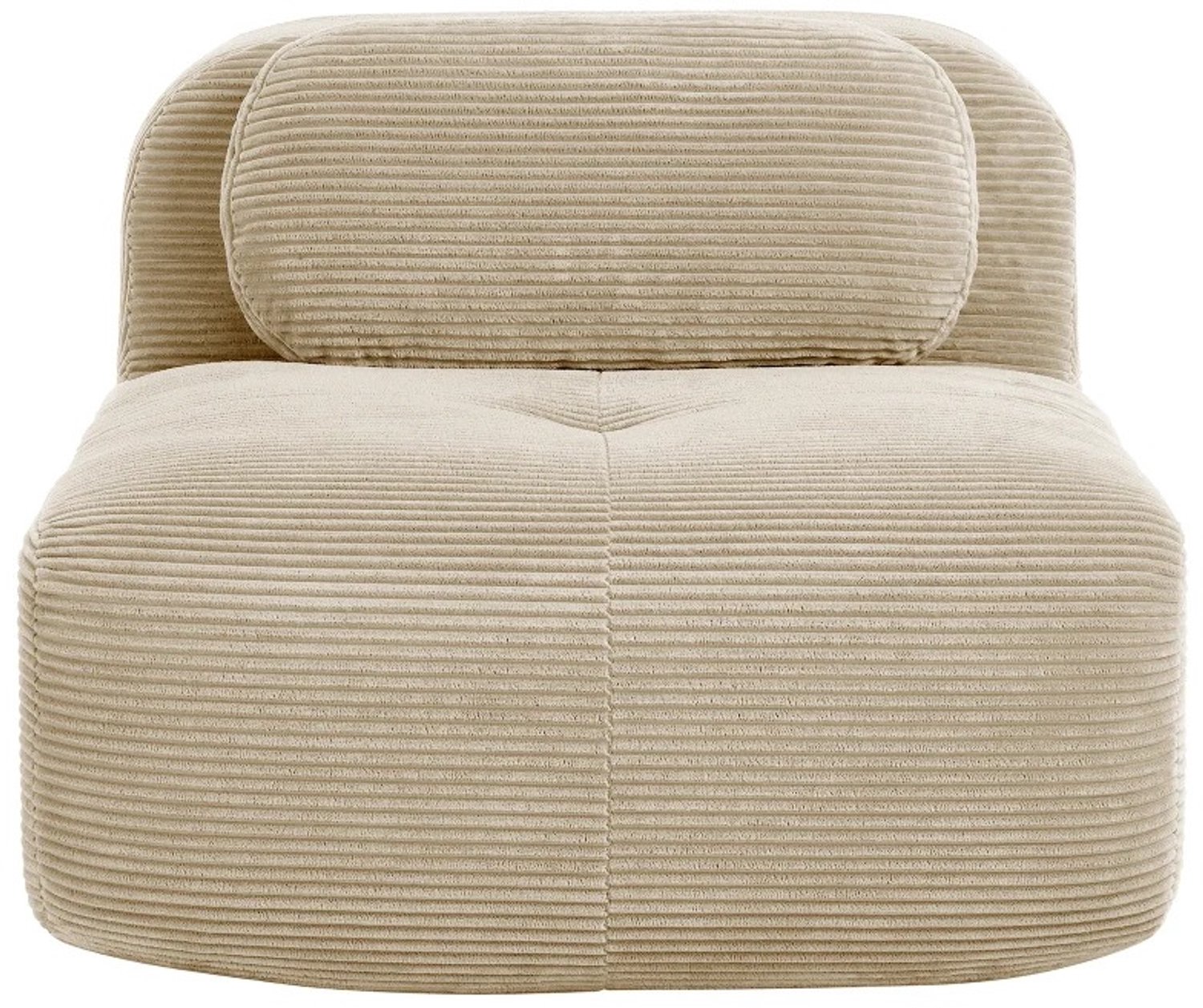 Sellino Bank - 1-delige bank - Moderne Modulaire Bank - Loungestoel - Zitelement - Poef - Zacht Comfort - Beige - 90 x 103 x 70 cm