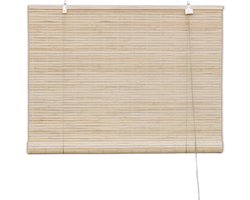 Eviro Bamboe – Bamboe rolgordijn Freddy – Naturel – 80x220 cm – Natuurlijk & stijlvol raamdecoratie – Lichtdoorlatende zonwering – Eenvoudig
