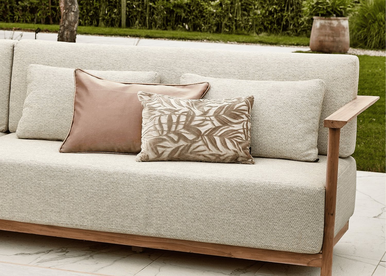 Apple Bee St. Lucia Fauteuil lounge en teck - 86 x 82 x 61 cm