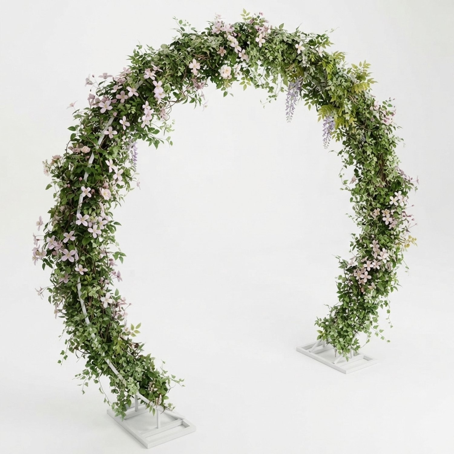 Klarven® Tuinboog voor Klimplanten Xl - Metalen Tuinboog - Tuinboog Metaal - Garden Arch - Rond frame, Stevig en stabiel - Geschikt voor bruiloftsdecoratie
