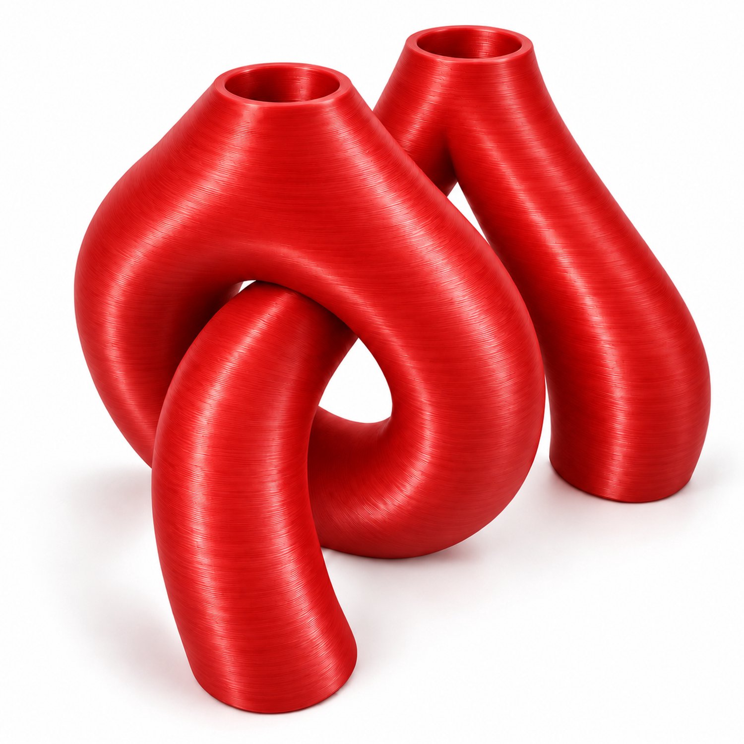 Tbeloo Decoratieve vazenset - 2 stuks - Candy Red - PLA - 3D-geprint