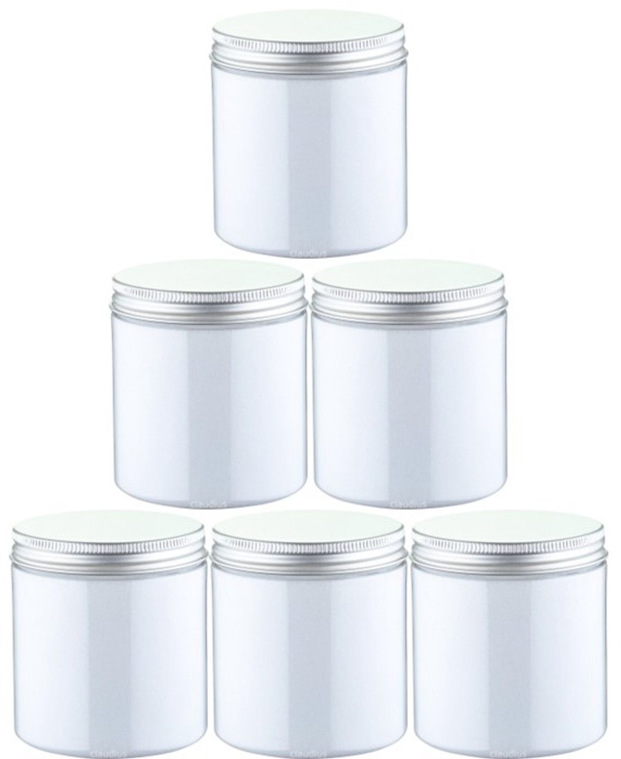 Claudius Scrubzout Perzik 300 gram - Pot met aluminium deksel - set van 6 stuks - Hydraterende Lichaamsscrub - Body Scrub