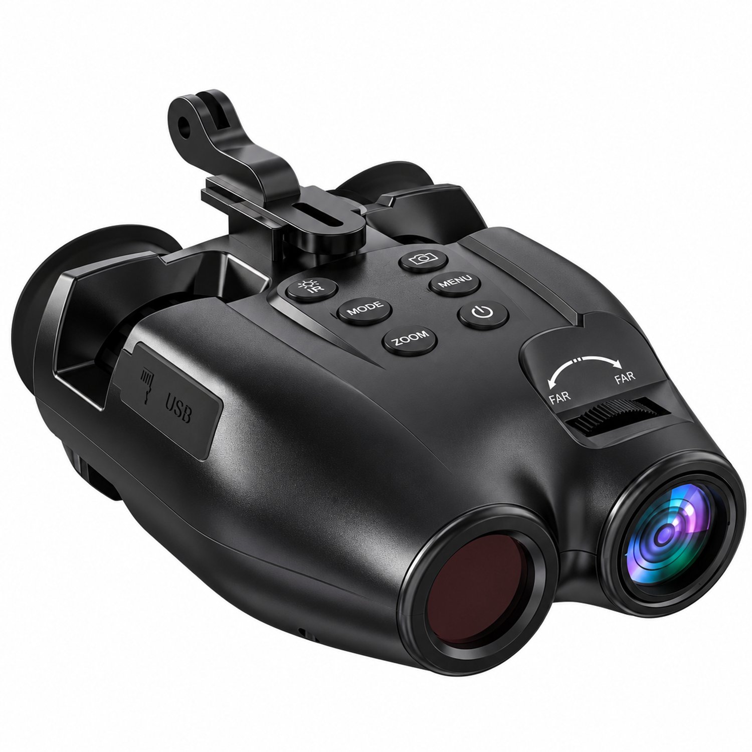 NAVOBIZ Nachtcamera - Infrarood camera - Night vision - Wildlife camera's - 300 meter - Video opnamen - 7 infraroodniveaus - Zwart