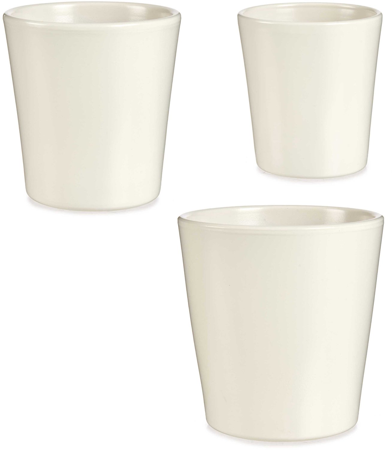 IBERGARDEN - Witte pottenbeschermers SIMON, 3 stuks