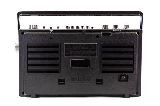 Studio 57 Ghettoblaster - Boombox Met Bluetooth - Cassette En Radio - Zilver - Opnamefunctie - 15 Watt — afbeelding 2