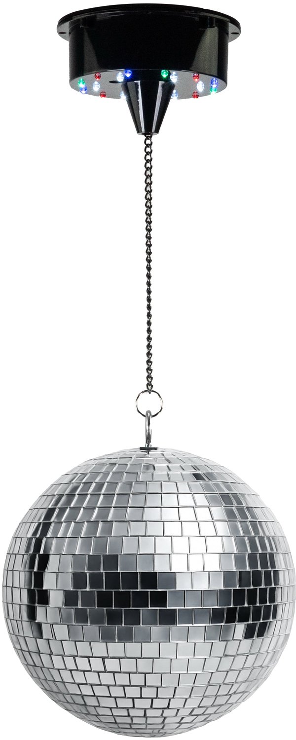 Marconi Batterij Disco Bal - Spiegelbol 20 cm - LED Verlichting - Draaibare Discolamp - Draadloos Op Batterijen