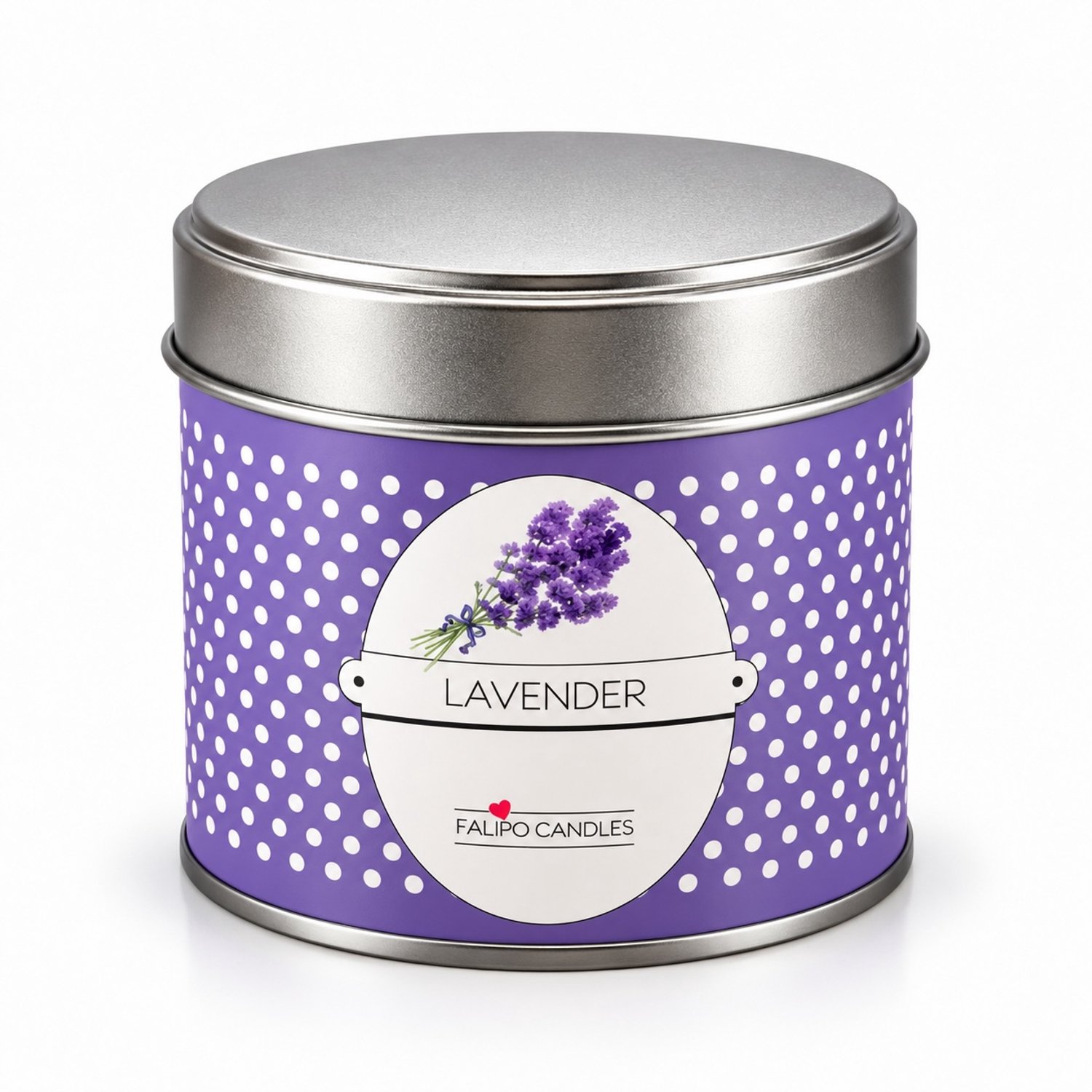 Falipo Candles Geurkaars lavender groot (200ml) paars