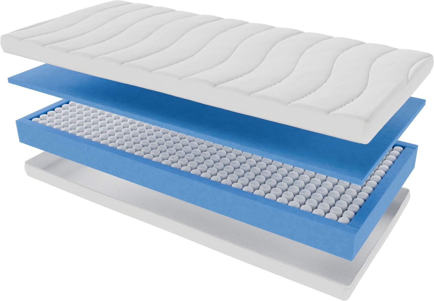 Toros Bedden 90x200x19 Pocket - HR Koudschuim - Anti Allergisch - Afritsbare Hoes Wit