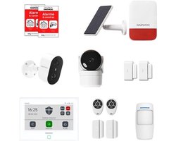 Alarmsysteem Smart Home - Wit Met Hd-Camera's - 12 Volt Netvoeding - Draadloos - Voor Appartement En Thuis