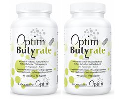 Optim Butyrate - Butyraat supplement Omhuld Natriumbutyraat 285 mg - Boterzuur - PACK 2 x 90 capsules butyraat - Darmtransit - Vervangt Butycaps - Butyric acid Supplement - butyrate sodium