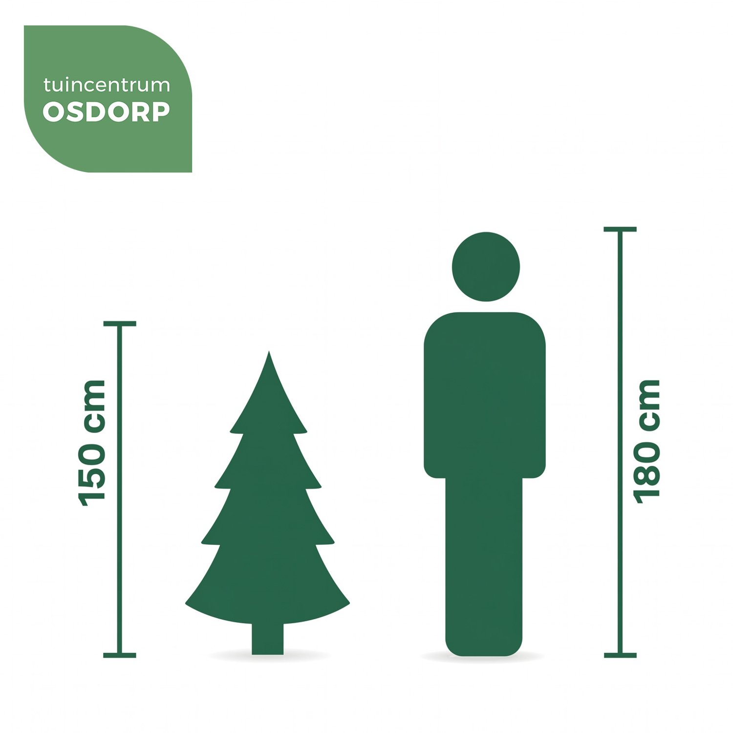 Kunstkerstboom - Pencil pine - h150 cm - Dia 45 cm - Extra smal - Groen – foto 6