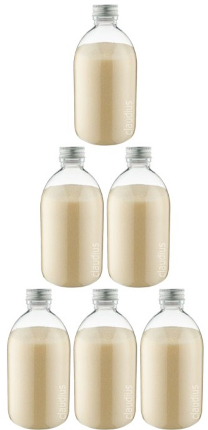 Claudius Scrubzout Vanille 650 gram - Fles met aluminium dop - set van 6 stuks - Hydraterende Lichaamsscrub - Body Scrub