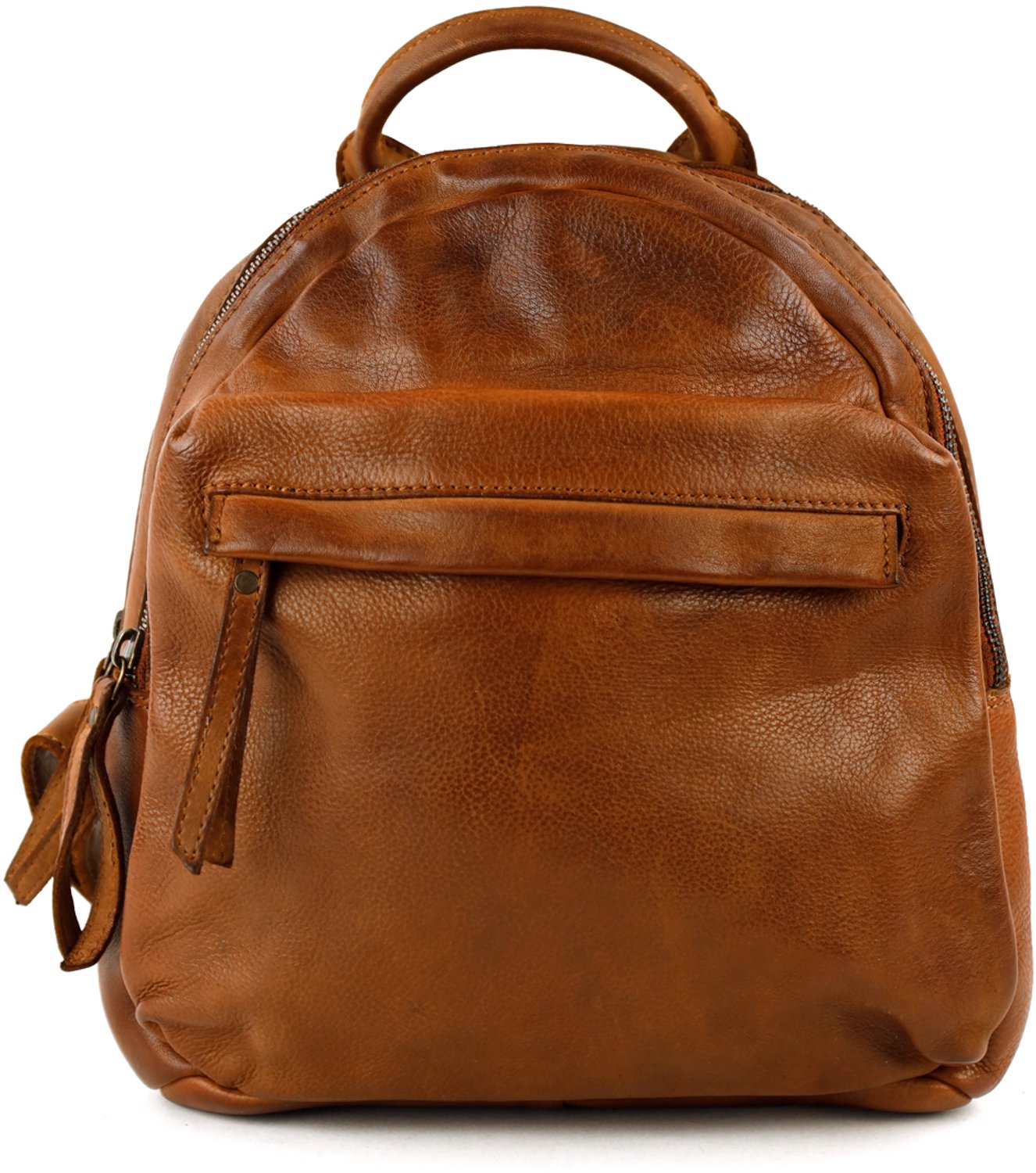 Bear Design Klein Leren Rugzakje Nela Cognac