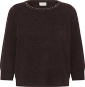 Kaffe KAselly Pullover Dames Trui - Fudge Melange