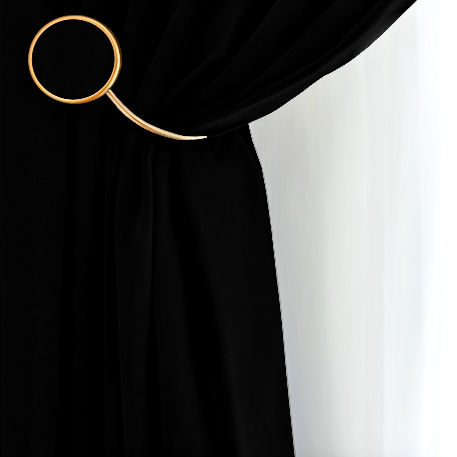 PRESTIQUA Merkloze Velours Gordijnen Zwart 150x180 cm - Verduisterend