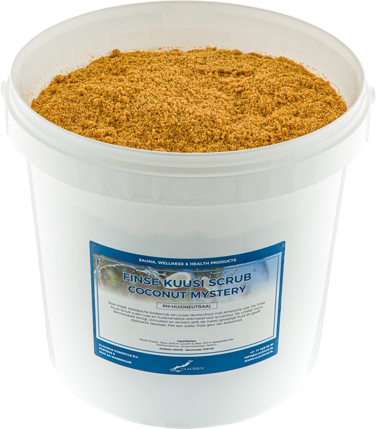 Claudius Kuusi Scrub Coconut Mystery 10 liter - Hydraterende Lichaamsscrub - Body Scrub