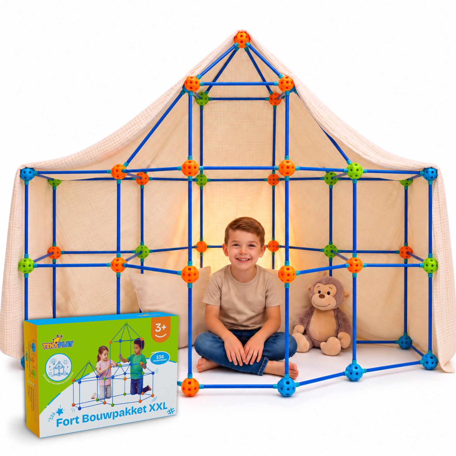 TinyPlay Fort Bouwpakket XXL 336 Onderdelen