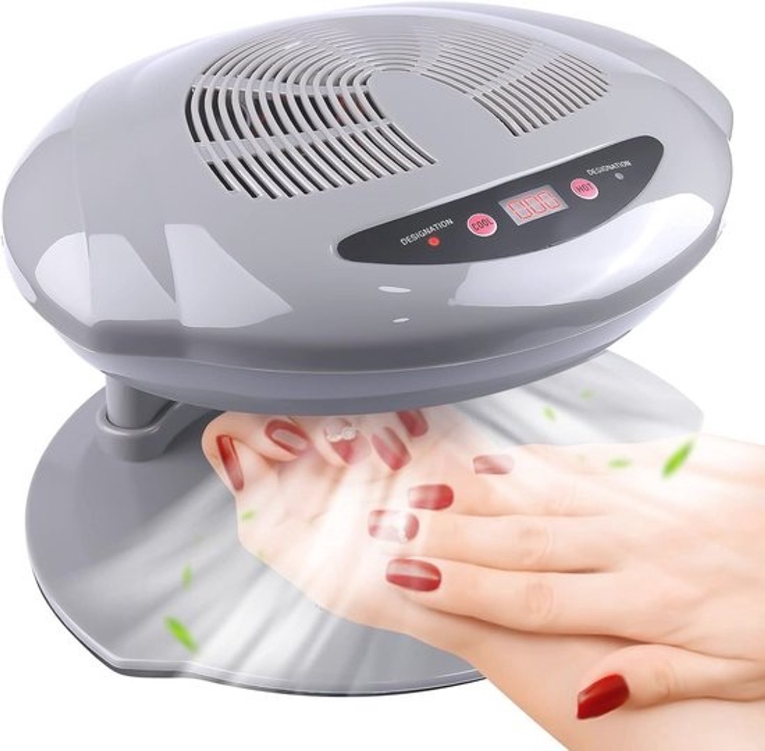 Nageldroger met automatische sensor en ventilatie - Warme en koude lucht, 400W voor thuis en salon