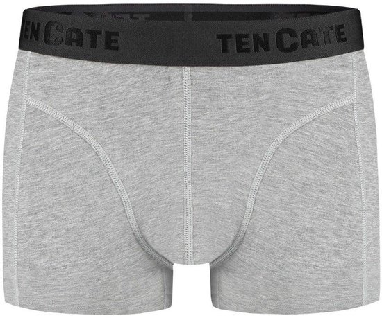Grijze Ten Cate short met zwarte elastische tailleband met merklogo.